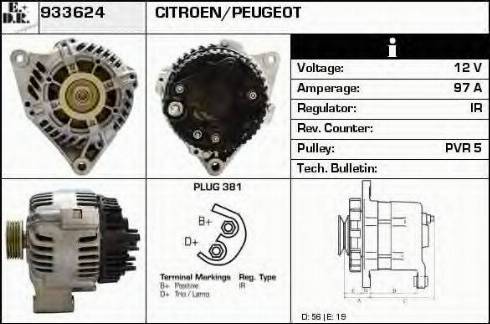 EDR 933624 - Генератор vvparts.bg