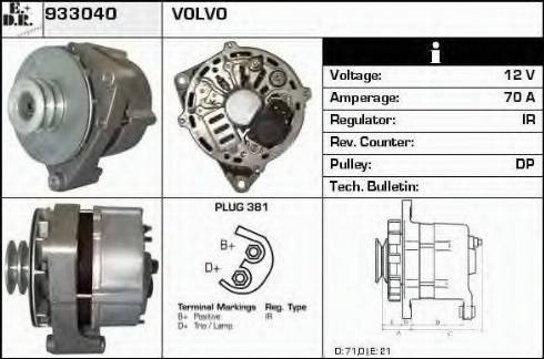 EDR 933040 - Генератор vvparts.bg