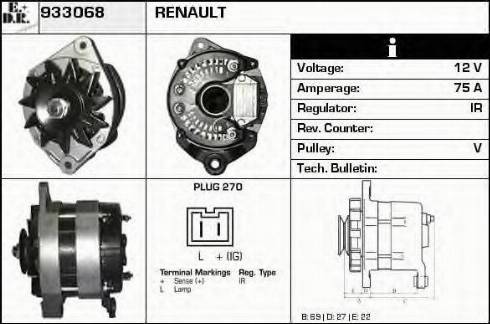 EDR 933068 - Генератор vvparts.bg