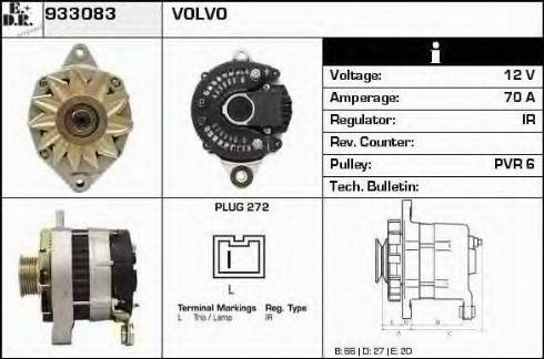 EDR 933083 - Генератор vvparts.bg