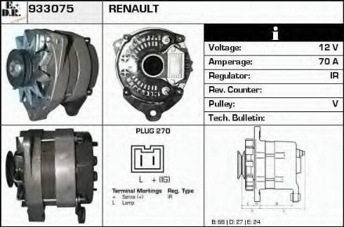 EDR 933075 - Генератор vvparts.bg