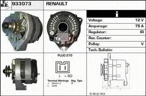 EDR 933073 - Генератор vvparts.bg