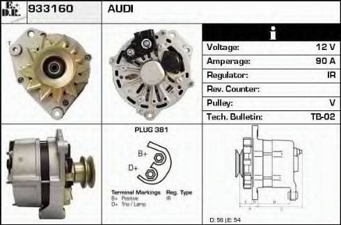 EDR 933160 - Генератор vvparts.bg