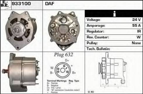 EDR 933100 - Генератор vvparts.bg