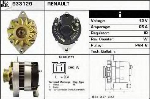 EDR 933129 - Генератор vvparts.bg