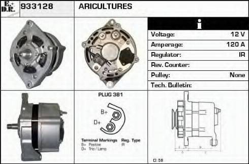 EDR 933128 - Генератор vvparts.bg