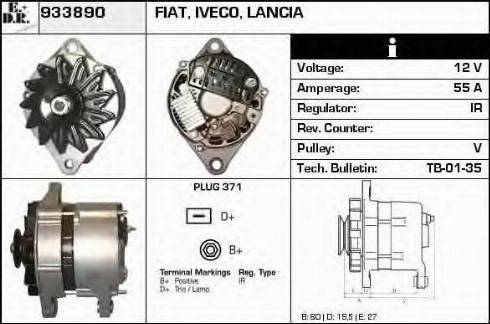 EDR 933890 - Генератор vvparts.bg