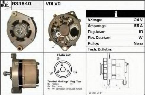 EDR 933840 - Генератор vvparts.bg