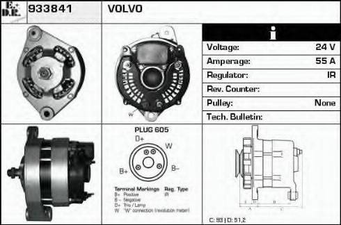 EDR 933841 - Генератор vvparts.bg