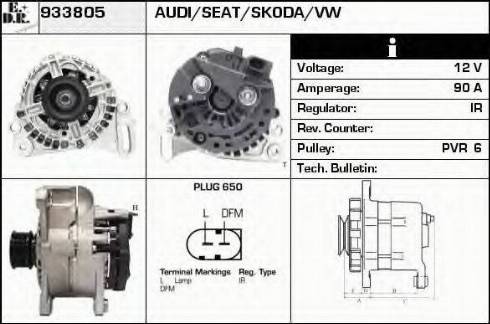 EDR 933805 - Генератор vvparts.bg