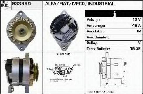 EDR 933880 - Генератор vvparts.bg