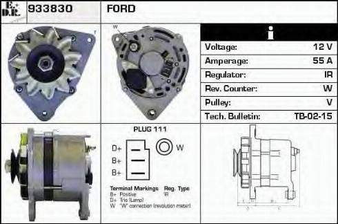 EDR 933830 - Генератор vvparts.bg