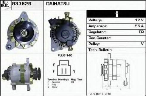 EDR 933829 - Генератор vvparts.bg