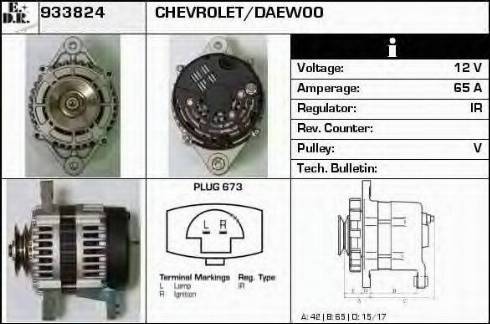 EDR 933824 - Генератор vvparts.bg