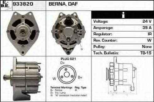 EDR 933820 - Генератор vvparts.bg