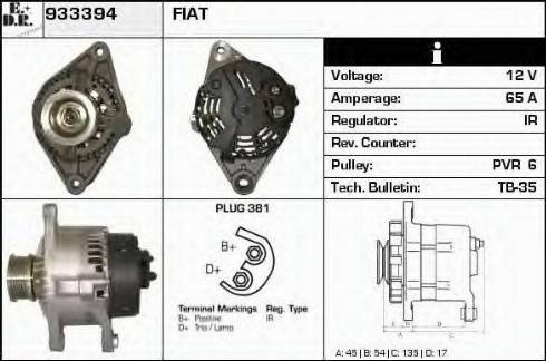 EDR 933394 - Генератор vvparts.bg