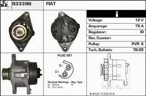 EDR 933396 - Генератор vvparts.bg