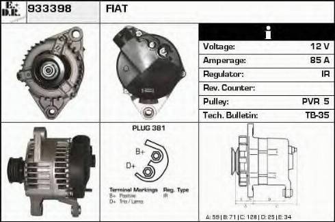 EDR 933398 - Генератор vvparts.bg