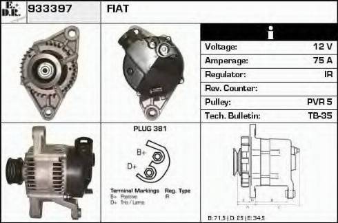 EDR 933397 - Генератор vvparts.bg