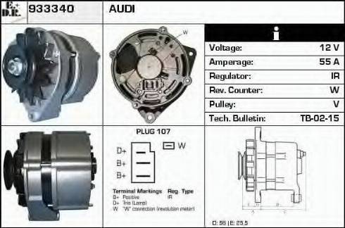 EDR 933340 - Генератор vvparts.bg