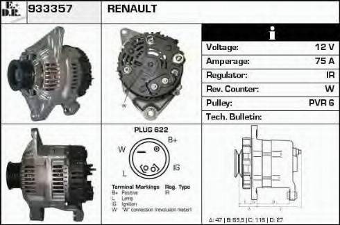 EDR 933357 - Генератор vvparts.bg