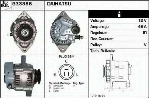 EDR 933388 - Генератор vvparts.bg