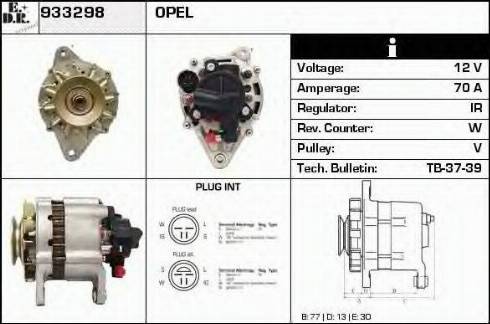 EDR 933298 - Генератор vvparts.bg