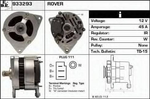 EDR 933293 - Генератор vvparts.bg