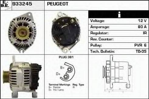 EDR 933245 - Генератор vvparts.bg