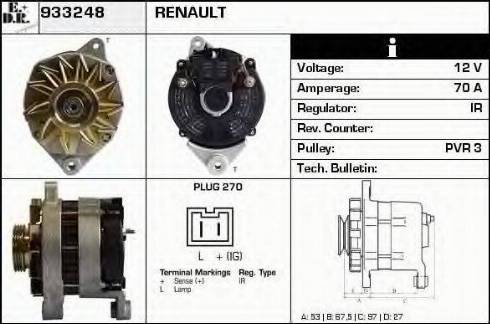 EDR 933248 - Генератор vvparts.bg