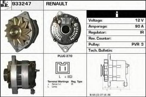 EDR 933247 - Генератор vvparts.bg