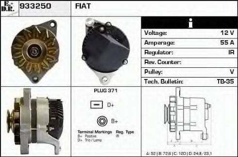 EDR 933250 - Генератор vvparts.bg