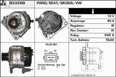 EDR 933269 - Генератор vvparts.bg