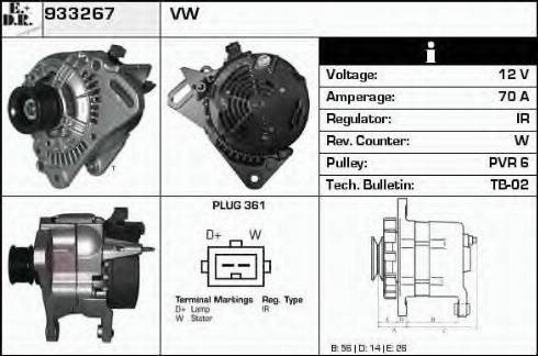 EDR 933267 - Генератор vvparts.bg