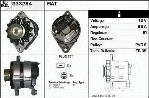 EDR 933284 - Генератор vvparts.bg