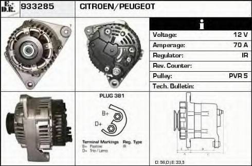 EDR 933285 - Генератор vvparts.bg