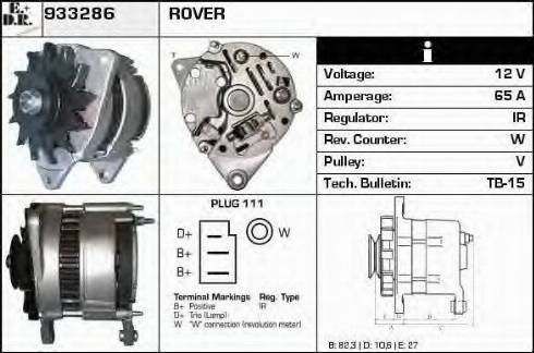 EDR 933286 - Генератор vvparts.bg