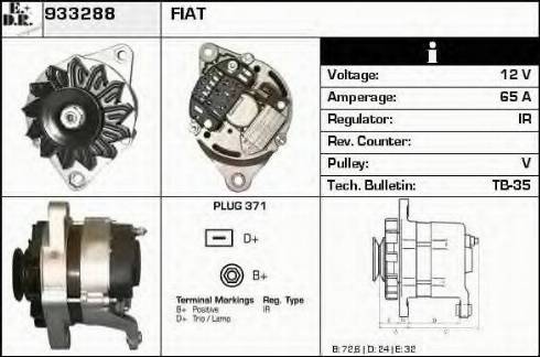 EDR 933288 - Генератор vvparts.bg