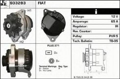 EDR 933283 - Генератор vvparts.bg