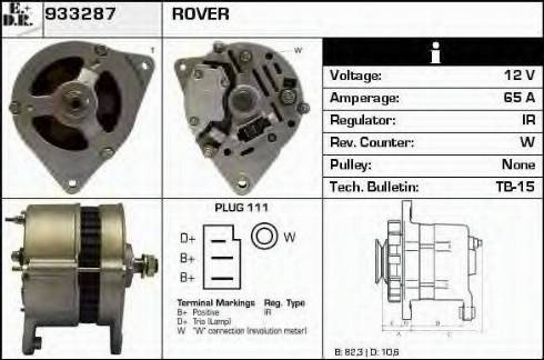 EDR 933287 - Генератор vvparts.bg