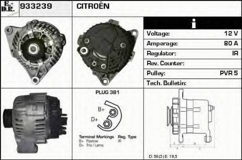 EDR 933239 - Генератор vvparts.bg