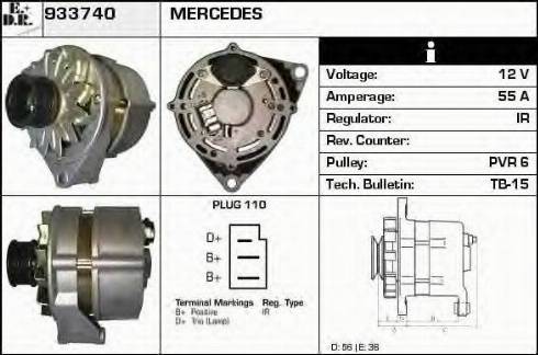 EDR 933740 - Генератор vvparts.bg