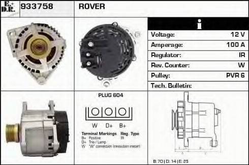 EDR 933758 - Генератор vvparts.bg