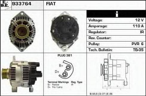 EDR 933764 - Генератор vvparts.bg