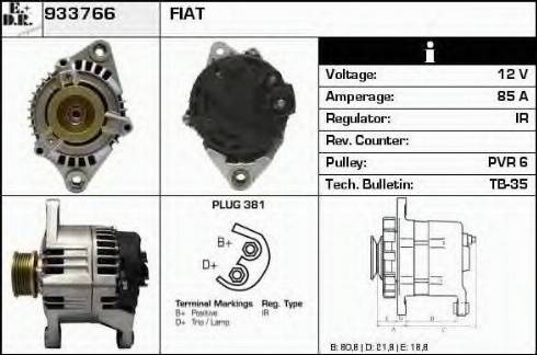 EDR 933766 - Генератор vvparts.bg