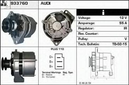 EDR 933760 - Генератор vvparts.bg