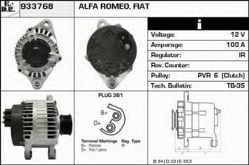 EDR 933768 - Генератор vvparts.bg