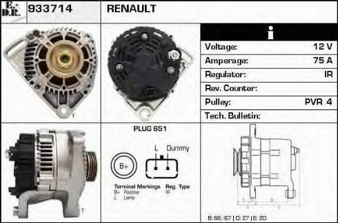 EDR 933714 - Генератор vvparts.bg