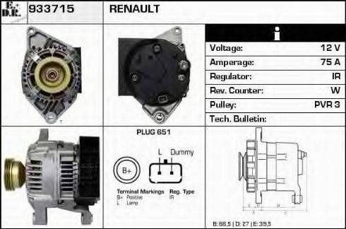 EDR 933715 - Генератор vvparts.bg