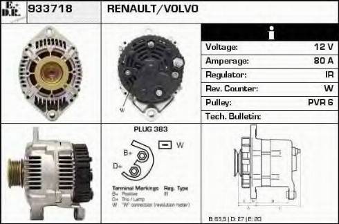 EDR 933718 - Генератор vvparts.bg